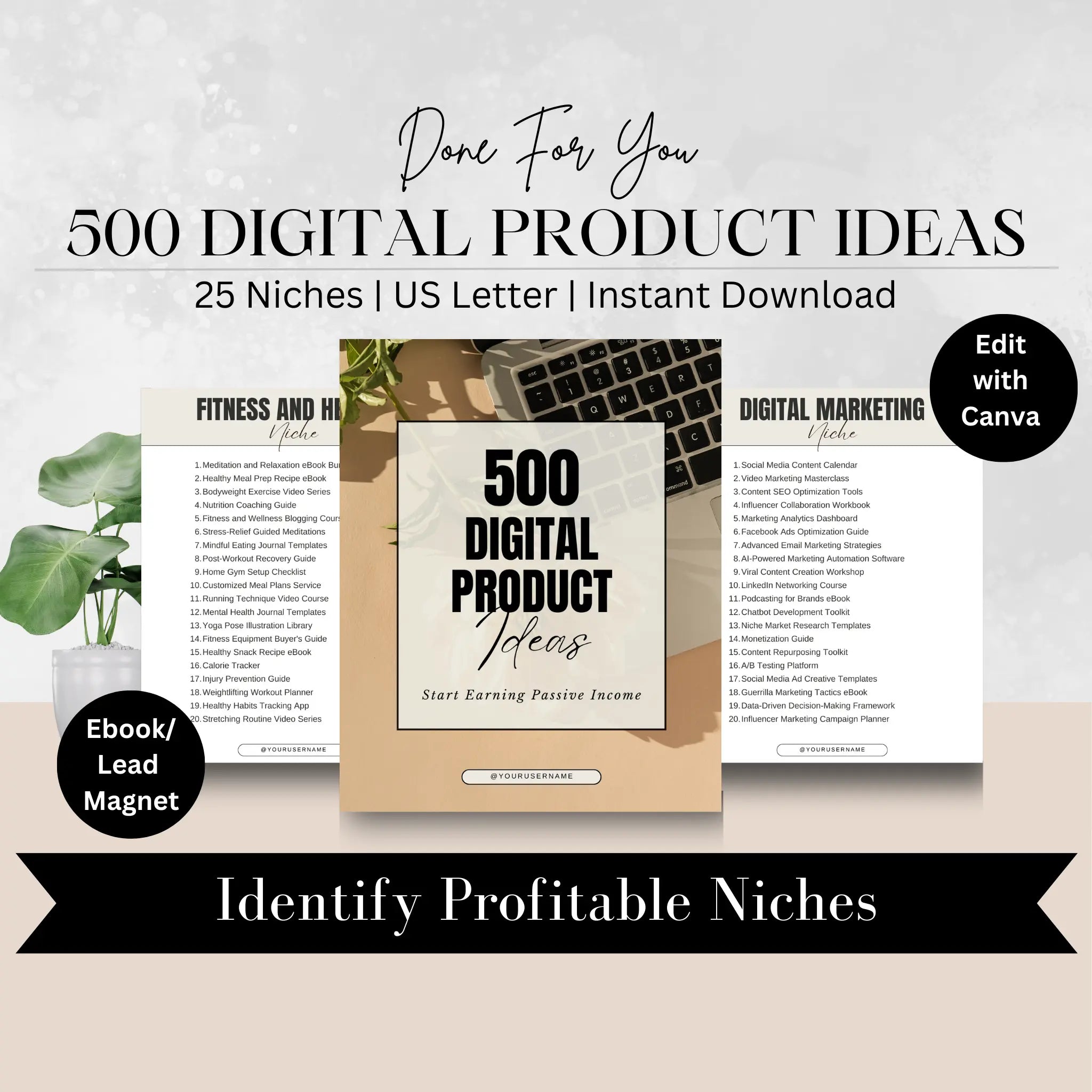 500 Digital Product Ideas